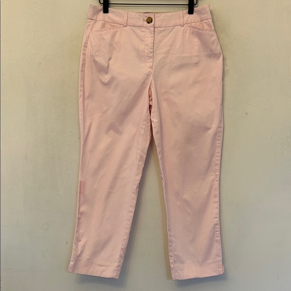 Talbots Light Pink Curvy Cropped Chino pants Size 6 EUC